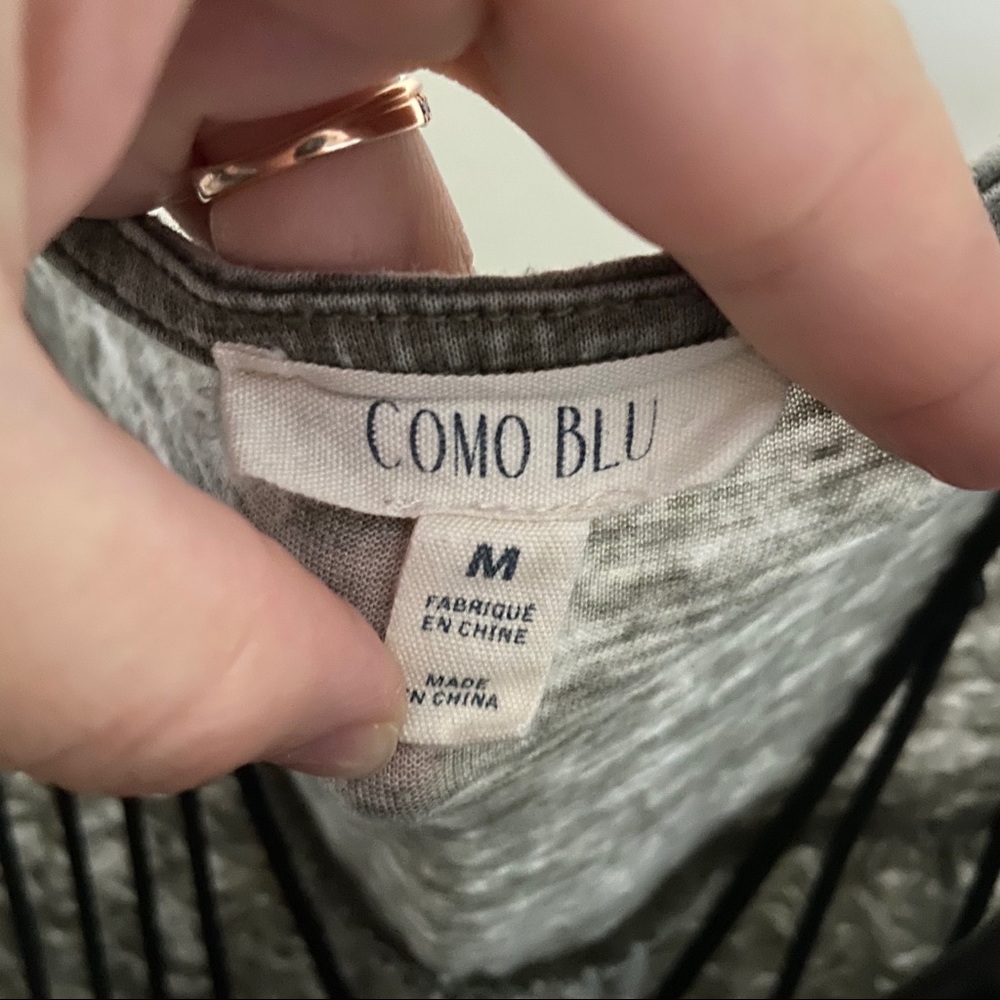 Como Blu | Detailed Olive Green Tunic Top - Picture 5 of 6